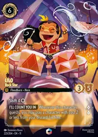 Lilo - Rock Star 223/204 – Winterspell, Lorcana card (English)