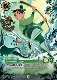 Mulan - Resourceful Recruit 229/204 – Winterspell, Lorcana card (English)