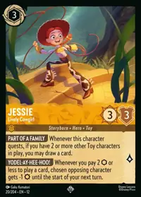 Jessie - Lively Cowgirl 020 – Wilds Unknown, Lorcana card (English)