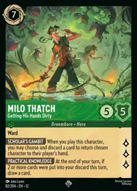Milo Thatch - Getting His Hands Dirty 082 – Wilds Unknown, Lorcana card (English)