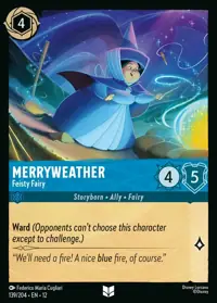 Merryweather - Feisty Fairy 139 – Wilds Unknown, Lorcana card (English)