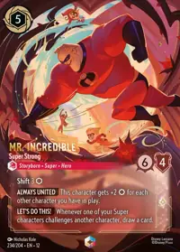 Mr. Incredible - Super Strong 234/204 – Wilds Unknown, Lorcana card (English)