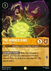 The Horned King - Merciless Master 022 – Attack of the Vine!, Lorcana card (English)