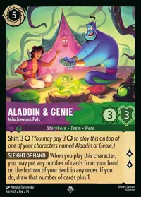 Aladdin & Genie - Mischievous Pals 059 – Attack of the Vine!, Lorcana card (English)