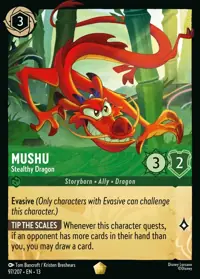 Mushu - Stealthy Dragon 097 – Attack of the Vine!, Lorcana card (English)