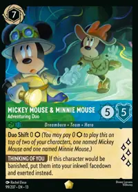 Mickey Mouse & Minnie Mouse - Adventuring Duo 099 – Attack of the Vine!, Lorcana card (English)