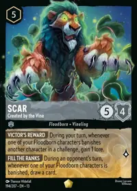 Scar - Created by the Vine 194 – Attack of the Vine!, Lorcana card (English)
