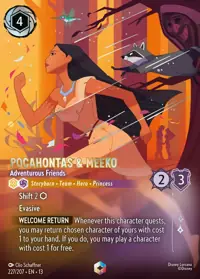 Pocahontas & Meeko - Adventurous Friends 227/207 – Attack of the Vine!, Lorcana card (English)
