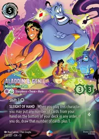 Aladdin & Genie - Mischievous Pals 232/207 – Attack of the Vine!, Lorcana card (English)