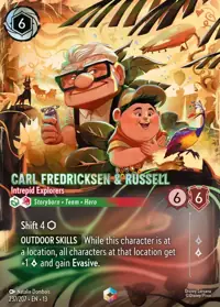 Carl Fredricksen & Russell - Intrepid Explorers 237/207 – Attack of the Vine!, Lorcana card (English)