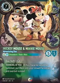 Mickey Mouse & Minnie Mouse - Adventuring Duo 238/207 – Attack of the Vine!, Lorcana card (English)