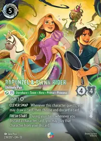 Rapunzel & Flynn Rider - Unlikely Pair 239/207 – Attack of the Vine!, Lorcana card (English)