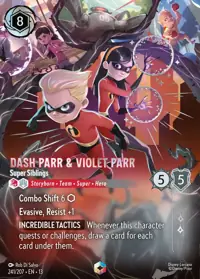 Dash Parr & Violet Parr - Super Siblings 241/207 – Attack of the Vine!, Lorcana card (English)