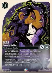 Scar - Created by the Vine 243/207 – Attack of the Vine!, Lorcana card (English)