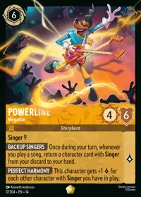 Powerline - Megastar 017 – Hyperia City, Lorcana card (English)