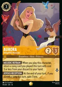 Aurora - Delightful Musician 019 – Hyperia City, Lorcana card (English)