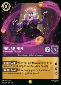 Madam Mim - Resourceful Trickster 059 – Hyperia City, Lorcana card (English)