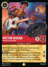 Héctor Rivera - Worldwide Sensation 106 – Hyperia City, Lorcana card (English)