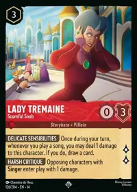 Lady Tremaine - Scornful Snob 126 – Hyperia City, Lorcana card (English)