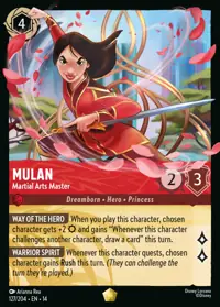 Mulan - Martial Arts Master 127 – Hyperia City, Lorcana card (English)