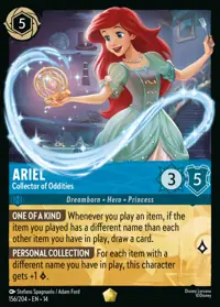 Ariel - Collector of Oddities 156 – Hyperia City, Lorcana card (English)