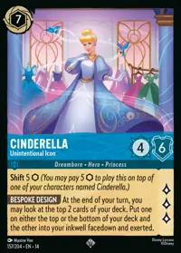 Cinderella - Unintentional Icon 157 – Hyperia City, Lorcana card (English)