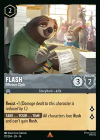 Flash - Efficient Clerk 171 – Hyperia City, Lorcana card (English)