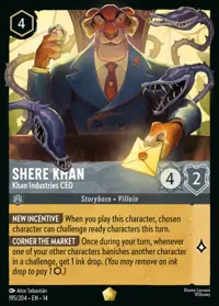 Shere Khan - Khan Industries CEO 195 – Hyperia City, Lorcana card (English)