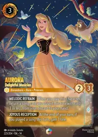 Aurora - Delightful Musician 223/204 – Hyperia City, Lorcana card (English)
