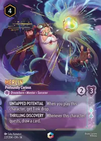 Merlin - Profoundly Curious 227/204 – Hyperia City, Lorcana card (English)