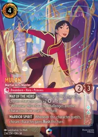 Mulan - Martial Arts Master 234/204 – Hyperia City, Lorcana card (English)
