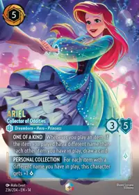 Ariel - Collector of Oddities 236/204 – Hyperia City, Lorcana card (English)