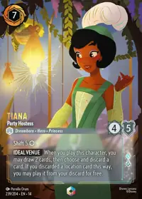 Tiana - Party Hostess 239/204 – Hyperia City, Lorcana card (English)