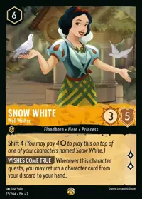 Snow White - Well Wisher 025 – Rise of the Floodborn, Lorcana card (English)