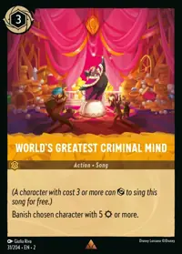World's Greatest Criminal Mind 031 – Rise of the Floodborn, Lorcana card (English)