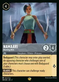 Namaari - Morning Mist 189 – Rise of the Floodborn, Lorcana card (English)
