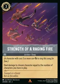 Strength of a Raging Fire 201 – Rise of the Floodborn, Lorcana card (English)