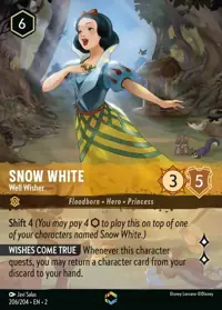 Snow White - Well Wisher 206/204 – Rise of the Floodborn, Lorcana card (English)