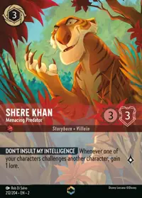 Shere Khan - Menacing Predator 212/204 – Rise of the Floodborn, Lorcana card (English)