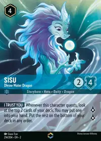 Sisu - Divine Water Dragon 214/204 – Rise of the Floodborn, Lorcana card (English)