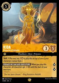 Kida - Protector of Atlantis 007 – Into the Inklands, Lorcana card (English)