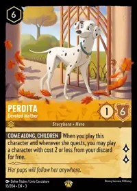 Perdita - Devoted Mother 015 – Into the Inklands, Lorcana card (English)