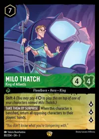 Milo Thatch - King of Atlantis 080 – Into the Inklands, Lorcana card (English)