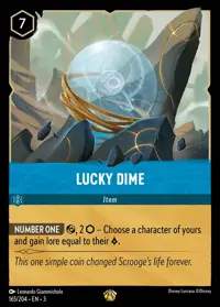 Lucky Dime 165 – Into the Inklands, Lorcana card (English)