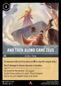 And Then Along Came Zeus 195 – Into the Inklands, Lorcana card (English)