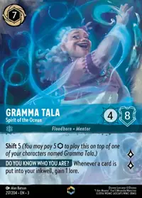 Gramma Tala - Spirit of the Ocean 217/204 – Into the Inklands, Lorcana card (English)