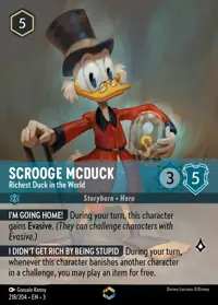 Scrooge McDuck - Richest Duck in the World 218/204 – Into the Inklands, Lorcana card (English)