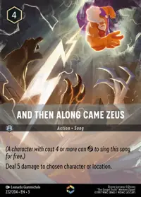 And Then Along Came Zeus 222/204 – Into the Inklands, Lorcana card (English)