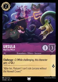 Ursula - Mad Sea Witch 057 – Ursula's Return, Lorcana card (English)