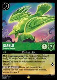 Diablo - Devoted Herald 070 – Ursula's Return, Lorcana card (English)